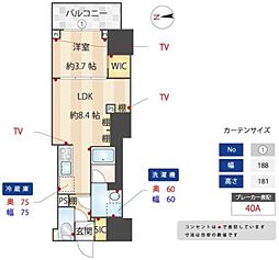 ＺＯＯＭ信濃町 4階1LDKの間取り
