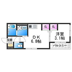 ハーモニーテラス遠里小野III 1階