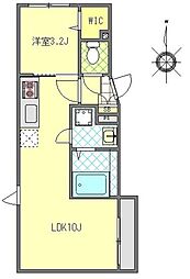 MONOLITH錦糸町 2階1LDKの間取り