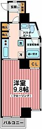 つつじヶ丘エクセルハイツ4 ワンルームの間取図画像