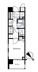 都営新宿線 浜町駅 徒歩5分の賃貸マンション 6階1Kの間取り