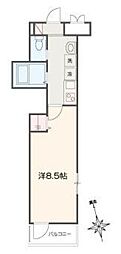 MELLAS川口 1Kの間取図画像