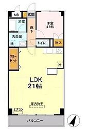 YS習志野台 3階1LDKの間取り