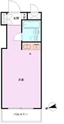 ダイアパレス上野 7階ワンルームの間取り