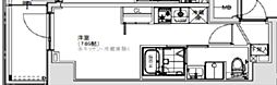 S-RESIDENCE横濱阪東橋 ワンルームの間取図画像