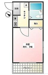パークウェル田園調布 1階1Kの間取り