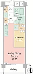 小田急コアロード目白 1LDKの間取図画像
