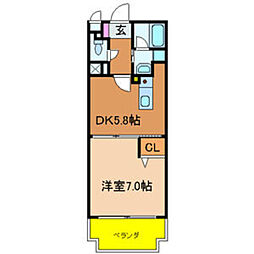Osaka Metro長堀鶴見緑地線 横堤駅 徒歩7分の賃貸アパート 3階1DKの間取り