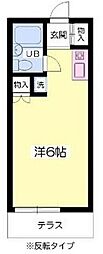 ドルチェ国立 ワンルームの間取図画像