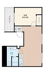 セレス池田山 5階1LDKの間取り