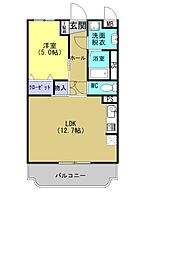 アマリリス 1LDKの間取図画像