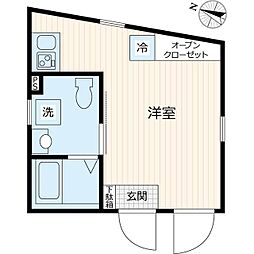 Ｃｅｌａｖｉ Ｍｏｔｏｈａｓｕｎｕｍａ 5階ワンルームの間取り
