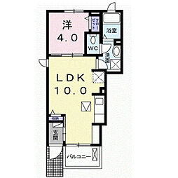 ラ・ルーチェ1 1LDKの間取図画像