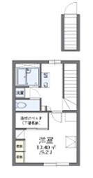 レオパレスYOSHINO 1Kの間取図画像