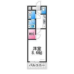 フジパレス北清水町1番館 1Kの間取図画像
