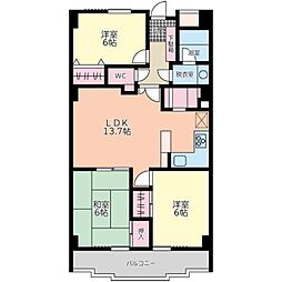 アーバンクレスト 3LDKの間取図画像