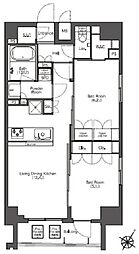 コンフォリア滝野川 11階2LDKの間取り