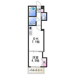 TKアンバーコート浜寺 3階1DKの間取り