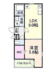 フジパレス新森V番館 1LDKの間取図画像