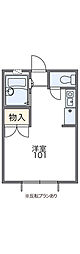 レオパレスみらい 1Kの間取図画像