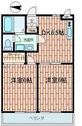 ライフメゾン 2DKの間取図画像