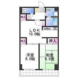 トークストリートアソガワ 2LDKの間取図画像