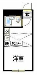ベルピア辻堂2 ワンルームの間取図画像