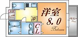 山陽電鉄本線 月見山駅 徒歩3分の賃貸アパート 3階1Kの間取り