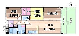 ファミール北大阪リバーサイドB棟 3LDKの間取図画像
