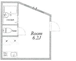 JTレジデンス荒川町屋II 2階ワンルームの間取り