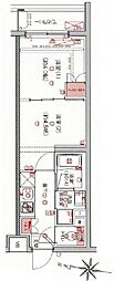 ハーモニーレジデンス中野本町パークサイド 2Kの間取図画像