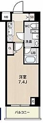 ジェノヴィア阪東橋スカイガーデン 1Kの間取図画像
