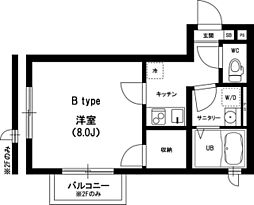 リブリ・希 1Kの間取図画像