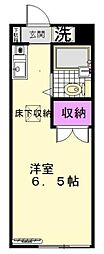 アドバンス湘南2 1Kの間取図画像