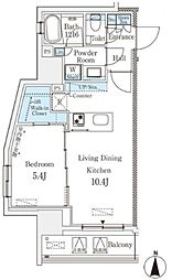 ParkCube大井町レジデンス 1LDKの間取図画像