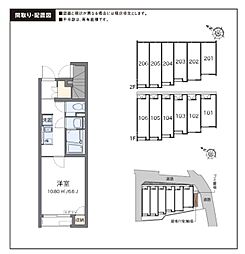 CLEINOグラン曳舟 1Kの間取図画像