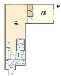 ウェルスクエア桜上水 4階1LDKの間取り
