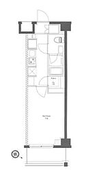 AZEST北赤羽 1Kの間取図画像