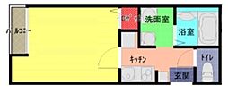 メゾンプランドール一ノ割 1Kの間取図画像