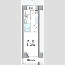 クレヴィスタ門前仲町グラン 8階1Kの間取り
