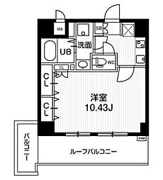 N-stageKameido2 1Kの間取図画像