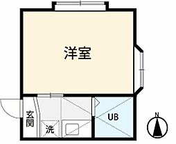 ライフピアシャルム 1階1Kの間取り