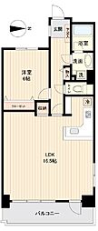 芝公園アパートメント 1LDKの間取図画像