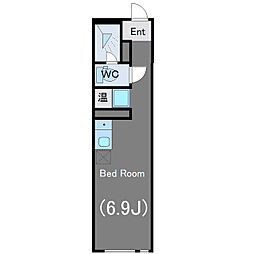 ココフラット武蔵小山3 ワンルームの間取図画像