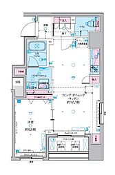 ジェノヴィア東神田グリーンヴェール 4階1LDKの間取り