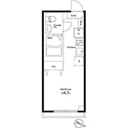 レガーロ千葉駅前 3階ワンルームの間取り