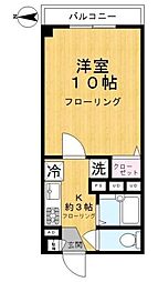 藤和亀有コープ 1Kの間取図画像