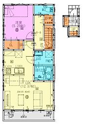 クローバーコート（和田） 2階1LDKの間取り