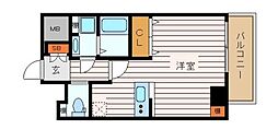ルマニョリア住吉 ワンルームの間取図画像