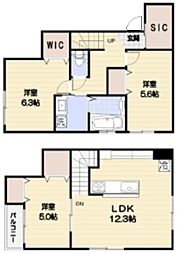 Cipresso 2階3LDKの間取り